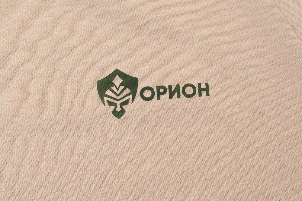 Футболка "Mini Logo " Orion (Мини лого) (хлопок, бежевый) ORTS-11BG