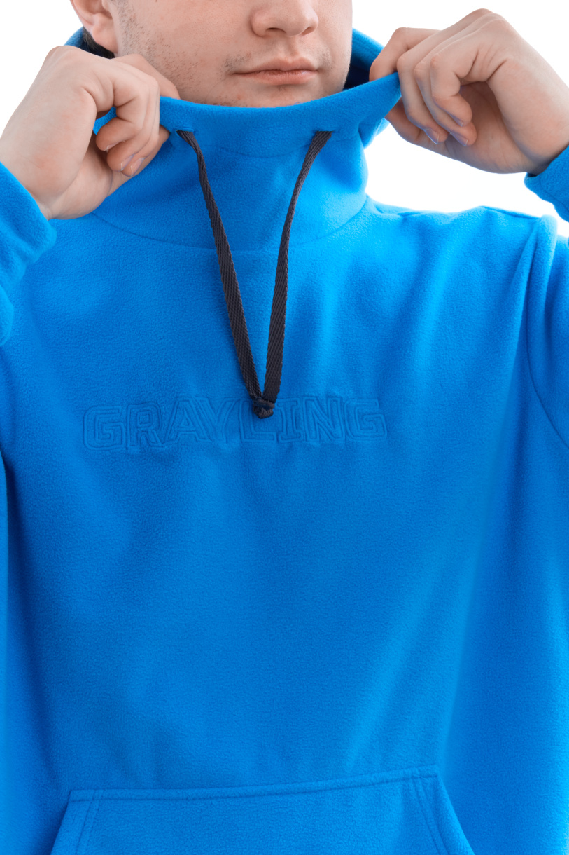 Мерч толстовка флисовая GRAYLING, голубой