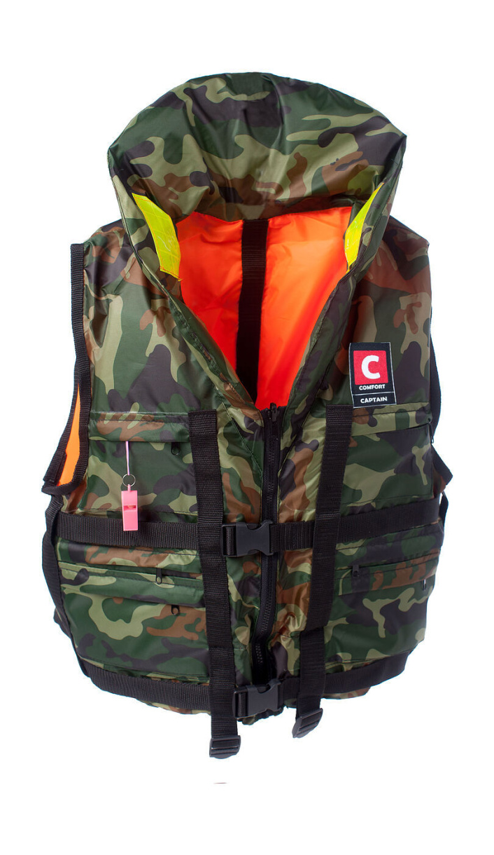 Жилет спасательный с подголовником COMFORT CAPTAIN двухсторонний